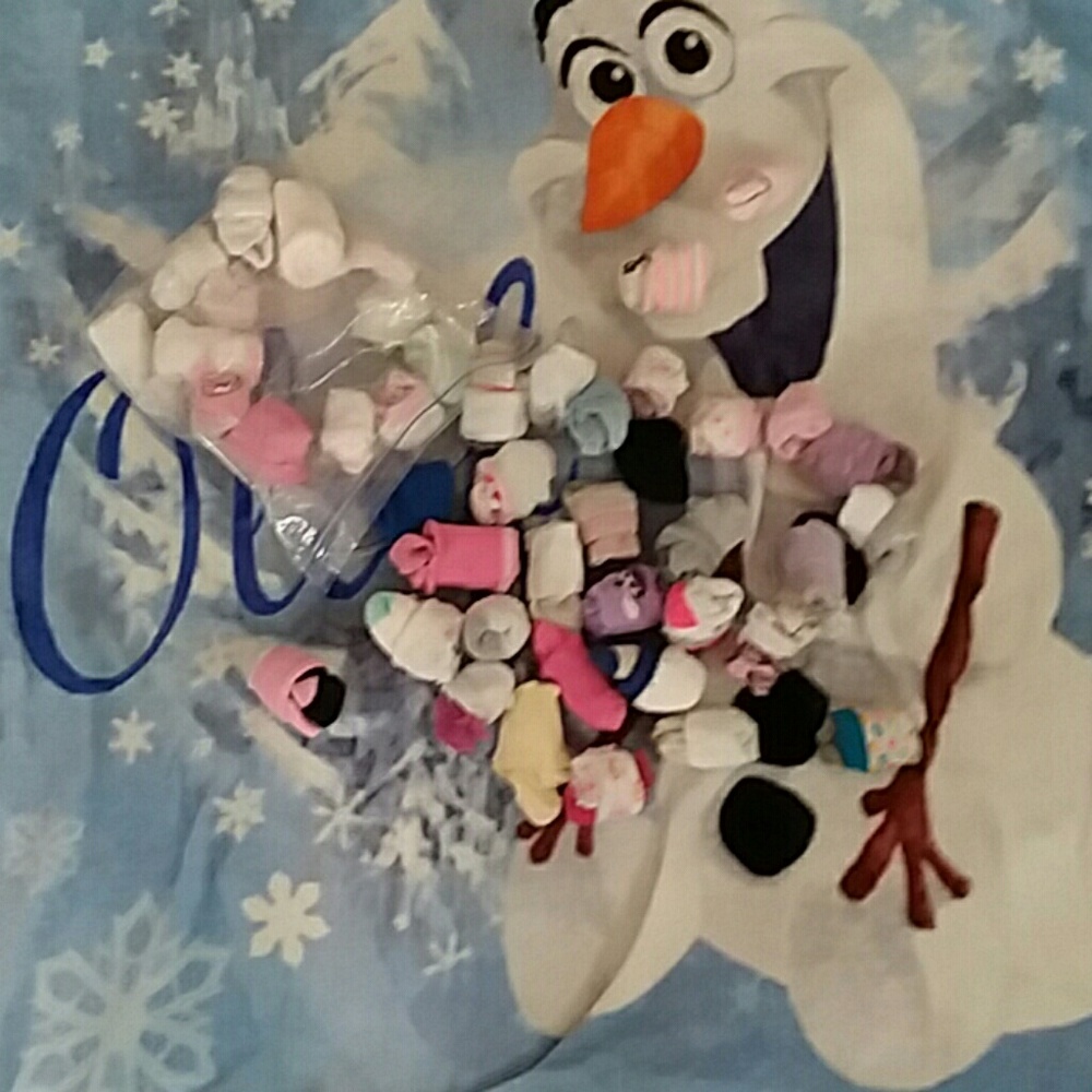 A whole bag of really cute newborn socks!!!